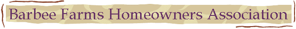 Barbee Farms Homeowners Association